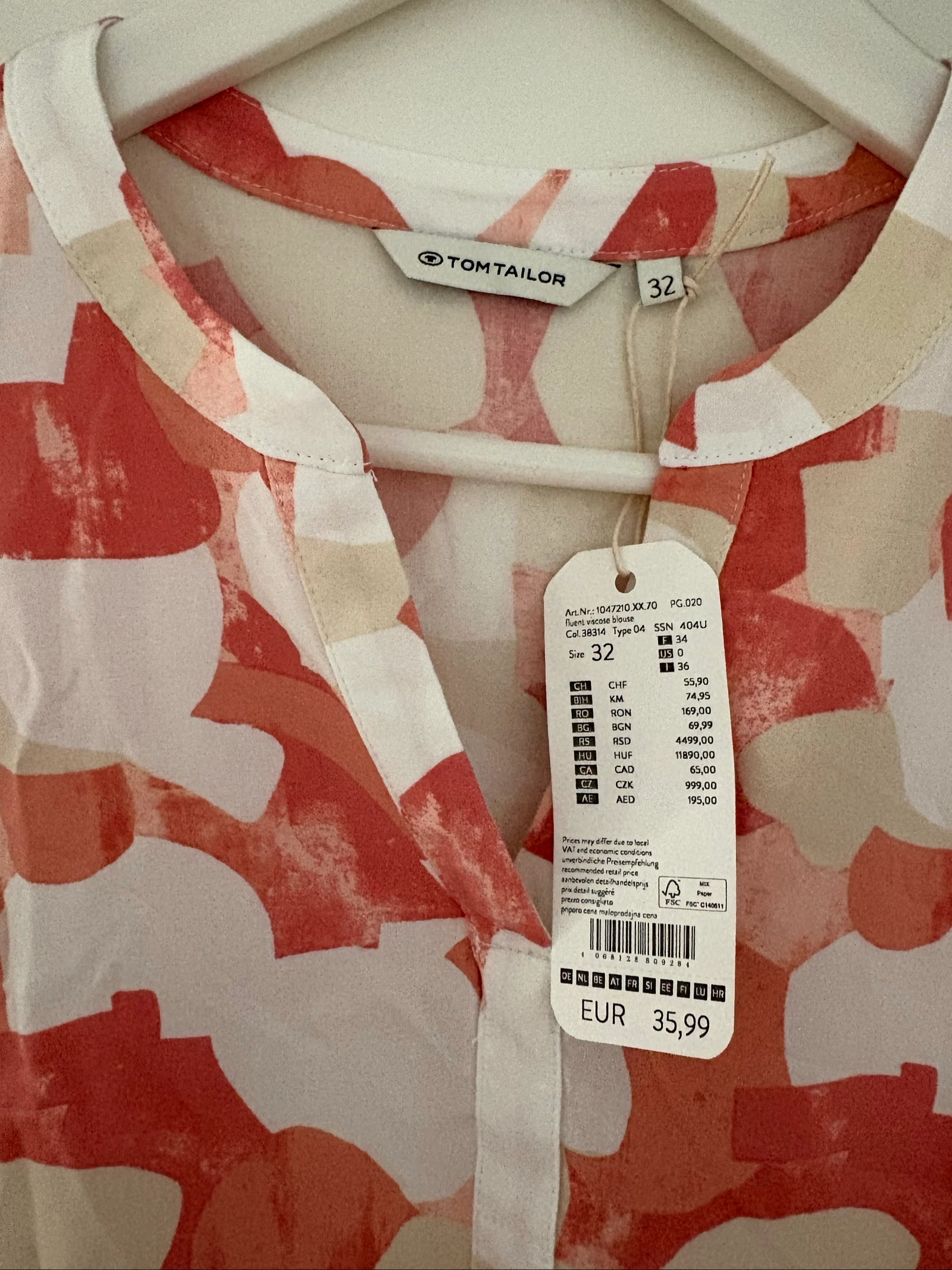 Vloeiende blouse Tom Tailor NIEUW met labels (Maat 32) – photo 3